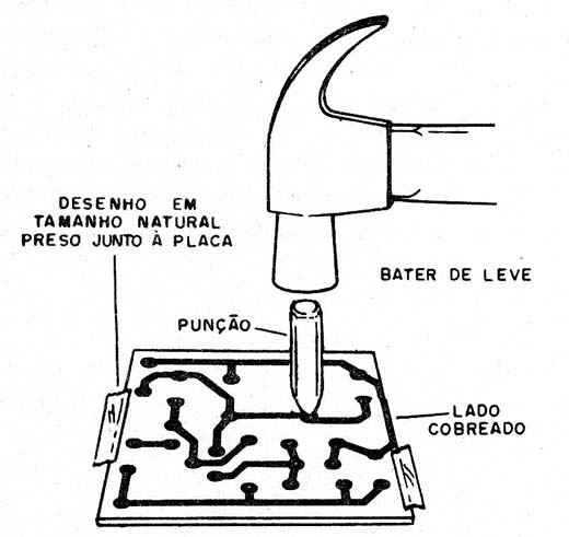  Podemos transferir apenas os pontos de furação, marcando-os na placa e depois fazendo o desenho com uma caneta para circuito impresso. 