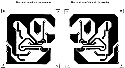 Lados de uma placa. 